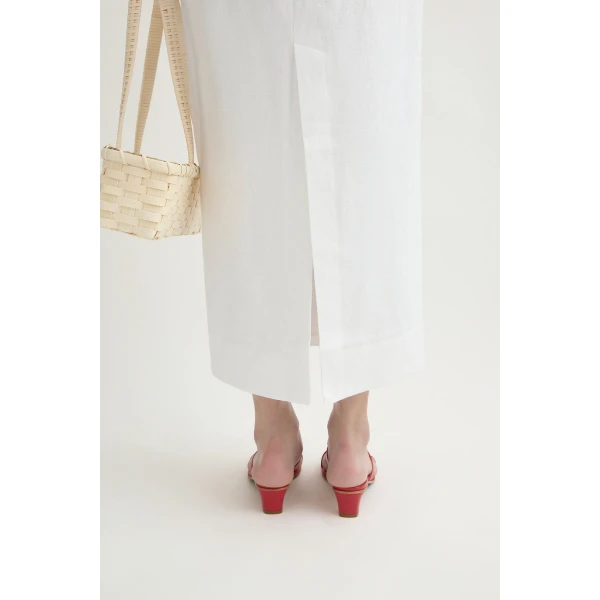 Posse Emma Pencil Skirt - Ivory – sustainable Skirts in Ivory from Australian designer at Luxury Shoes .