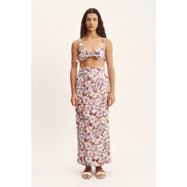 Posse Emma Pencil Skirt - Lily Garden – sustainable Skirts in Multicolour from Australian designer at Luxury Shoes .
