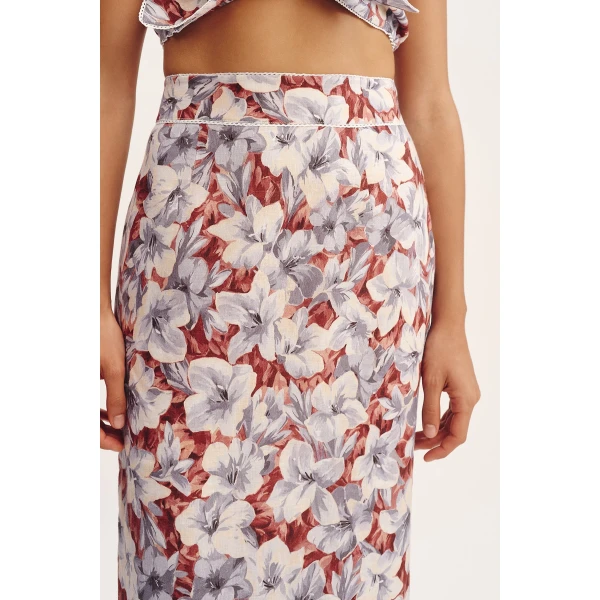 Posse Emma Pencil Skirt - Lily Garden – sustainable Skirts in Multicolour from Australian designer at Luxury Shoes .