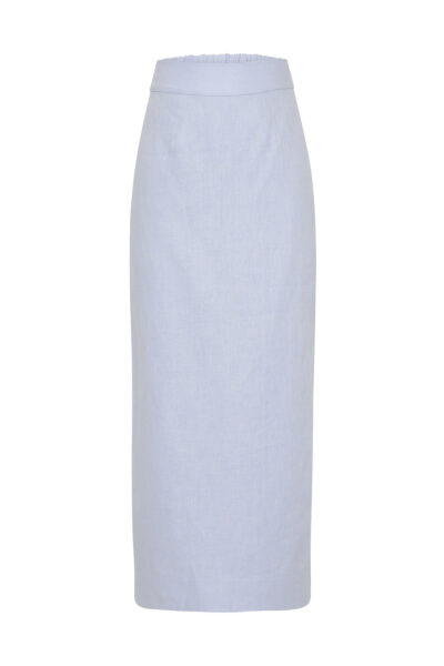 Emma Pencil Skirt - Silver Blue by Posse the Label ‚Äì luxury skirts in Blue available at Luxury Shoes 