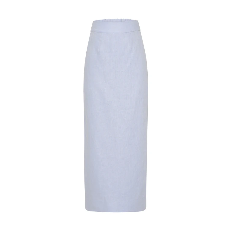 Emma Pencil Skirt - Silver Blue by Posse the Label ‚Äì luxury skirts in Blue available at Luxury Shoes 