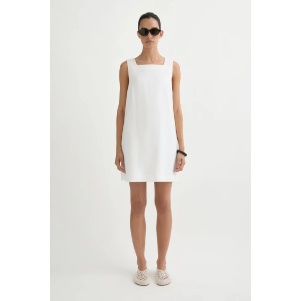 Posse Emma Shift Dress - Ivory – sustainable Dresses in Ivory from Australian designer at Luxury Shoes .