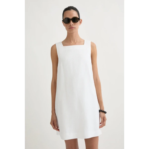 Posse Emma Shift Dress - Ivory – sustainable Dresses in Ivory from Australian designer at Luxury Shoes .