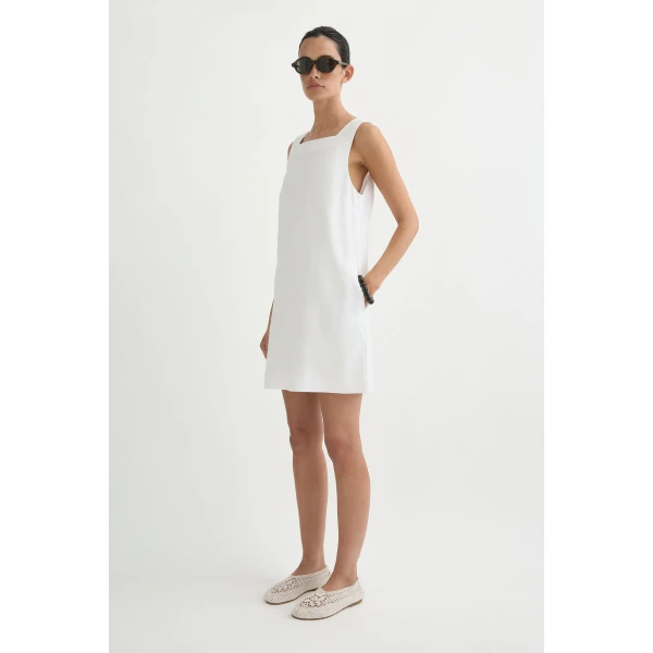 Posse Emma Shift Dress - Ivory – sustainable Dresses in Ivory from Australian designer at Luxury Shoes .