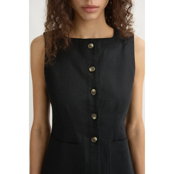 Posse Emma Vest - Black – sustainable Jackets in Black from Australian designer at Luxury Shoes .
