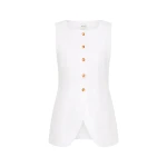 Emma Vest - Ivory by Posse the Label ‚Äì luxury jackets in Ivory available at Luxury Shoes 