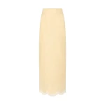 Essie Column Skirt - Dusty Citron by Posse the Label ‚Äì luxury skirts in Yellow available at Luxury Shoes 