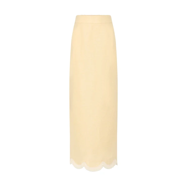 Essie Column Skirt - Dusty Citron by Posse the Label ‚Äì luxury skirts in Yellow available at Luxury Shoes 