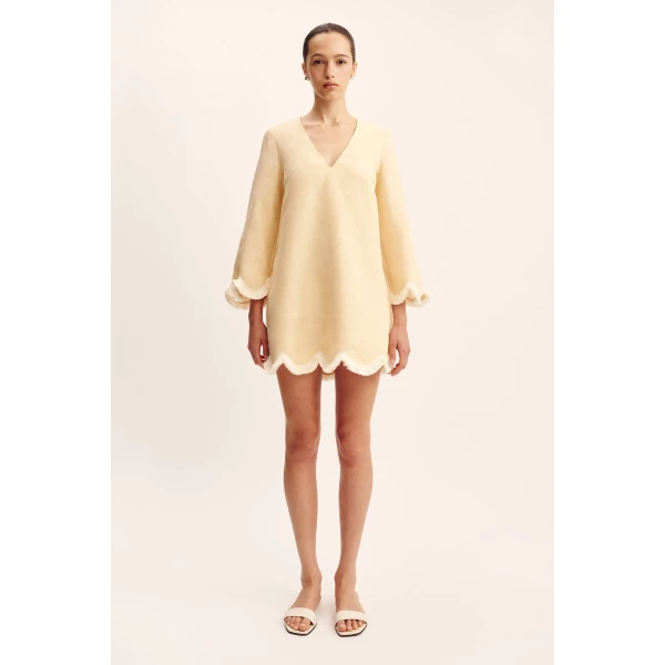Posse Essie Kaftan - Dusty Citron – sustainable Dresses in Yellow from Australian designer at Luxury Shoes .