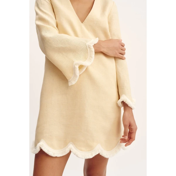 Posse Essie Kaftan - Dusty Citron – sustainable Dresses in Yellow from Australian designer at Luxury Shoes .