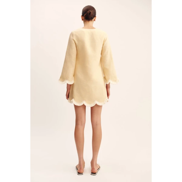 Posse Essie Kaftan - Dusty Citron – sustainable Dresses in Yellow from Australian designer at Luxury Shoes .