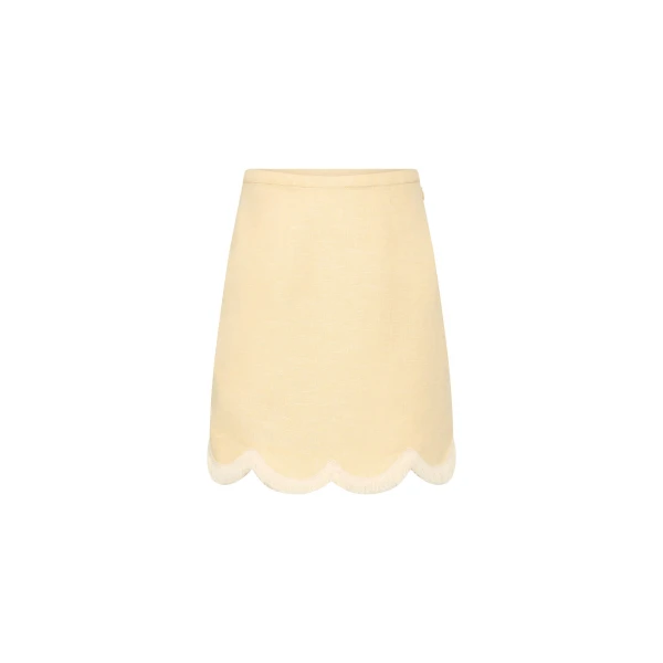 Essie Mini Skirt - Dusty Citron by Posse the Label ‚Äì luxury skirts in Yellow available at Luxury Shoes 