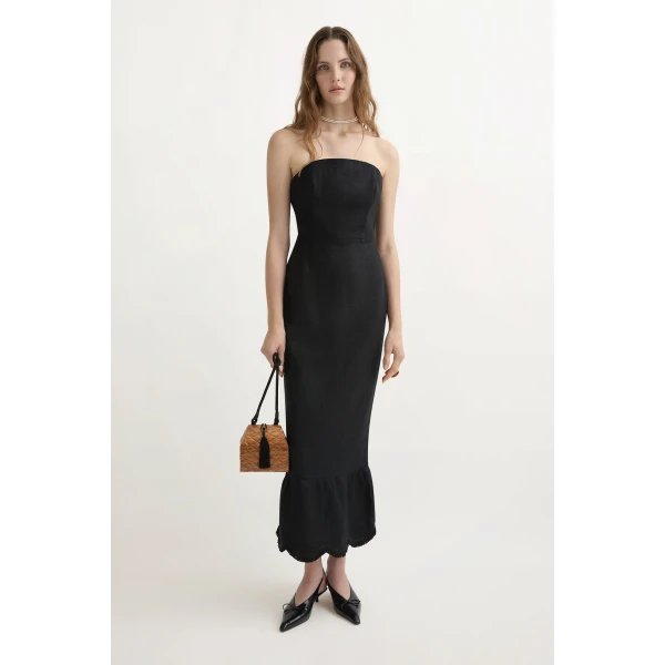 Posse Essie Strapless Dress - Black – sustainable Dresses in Black from Australian designer at Luxury Shoes .