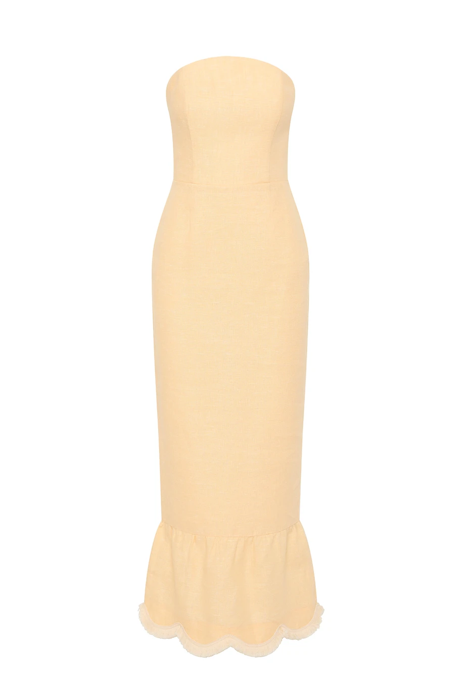 Posse Essie Strapless Dress - Dusty Citron – Minimalist Sustainable Dresses | Luxury Shoes Essie Strapless Dress - Dusty Citron by Posse the Label ‚Äì luxury dresses in Yellow available at Luxury Shoes