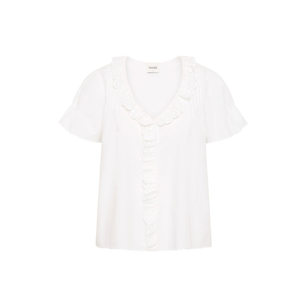 Ezra Blouse - Vintage White by Posse the Label ‚Äì luxury tops in White available at Luxury Shoes 