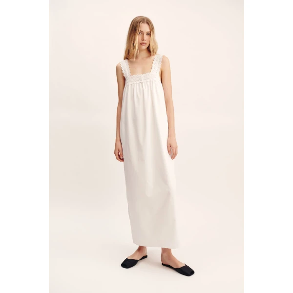 Posse Ezra Dress - Vintage White – sustainable Dresses in White from Australian designer at Luxury Shoes .