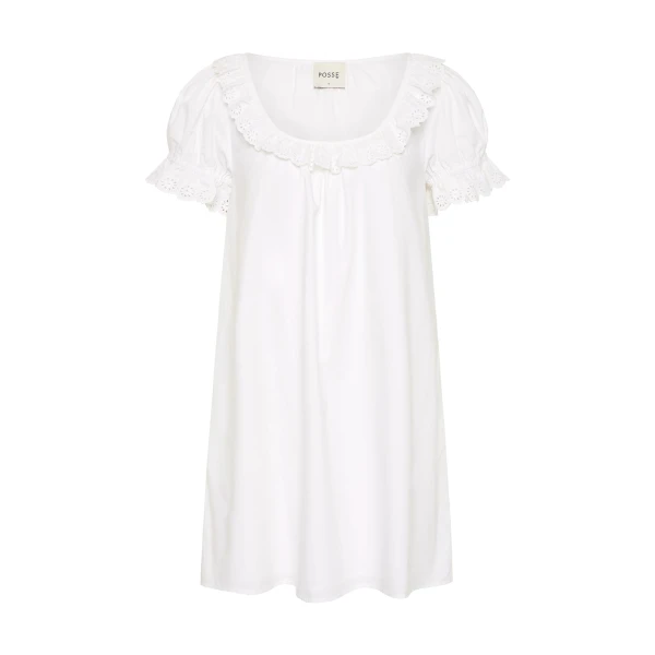 Ezra Shift Dress - Vintage White by Posse the Label ‚Äì luxury dresses in White available at Luxury Shoes 