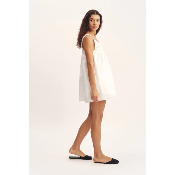 Posse Ezra Tunic - Vintage White – sustainable Dresses in White from Australian designer at Luxury Shoes .