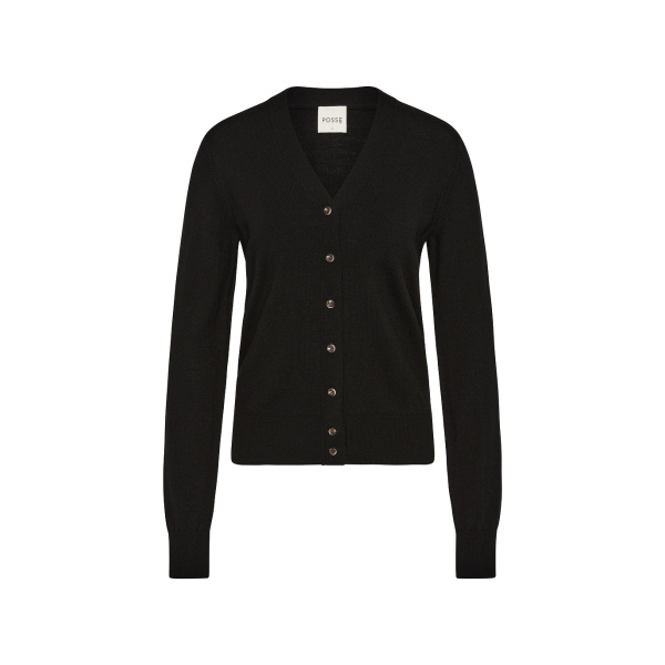 Finley Cardigan - Black by Posse the Label ‚Äì luxury knitwear in Black available at Luxury Shoes 