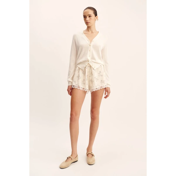 Posse Finley Cardigan - Cream – sustainable Knitwear in Ivory from Australian designer at Luxury Shoes .