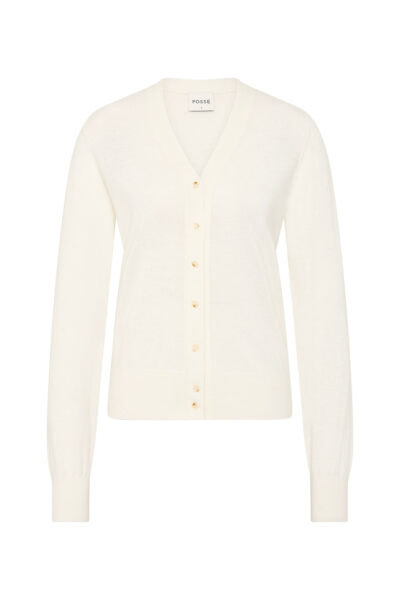 Finley Cardigan - Cream by Posse the Label ‚Äì luxury knitwear in Ivory available at Luxury Shoes 