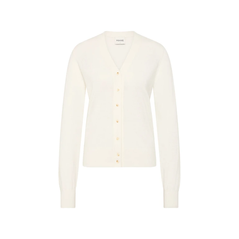 Finley Cardigan - Cream by Posse the Label ‚Äì luxury knitwear in Ivory available at Luxury Shoes 
