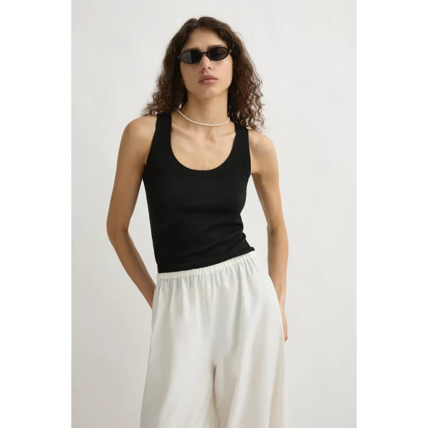 Posse Finley Tank - Black – sustainable Tops in Black from Australian designer at Luxury Shoes .