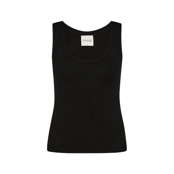 Finley Tank - Black by Posse the Label ‚Äì luxury tops in Black available at Luxury Shoes 