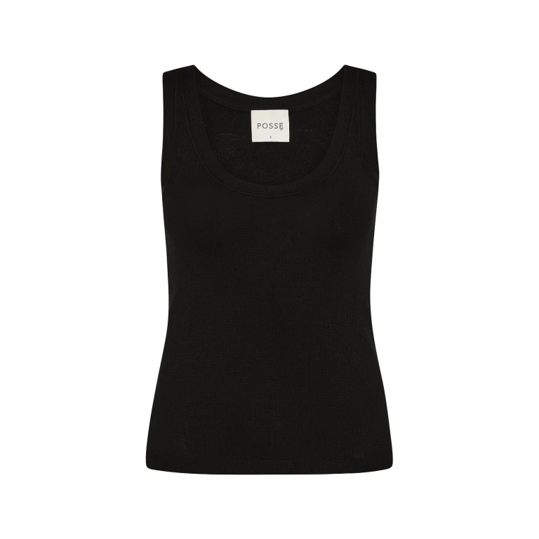 Finley Tank - Black by Posse the Label ‚Äì luxury tops in Black available at Luxury Shoes 