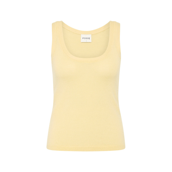 Finley Tank - Butter Yellow by Posse the Label ‚Äì luxury tops in Yellow available at Luxury Shoes 