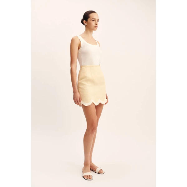 Posse Finley Tank - Cream – sustainable Tops in Ivory from Australian designer at Luxury Shoes .