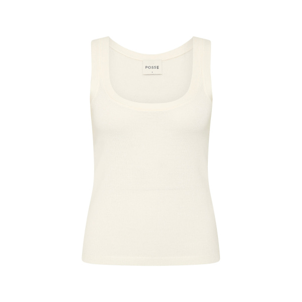 Finley Tank - Cream by Posse the Label ‚Äì luxury tops in Ivory available at Luxury Shoes 