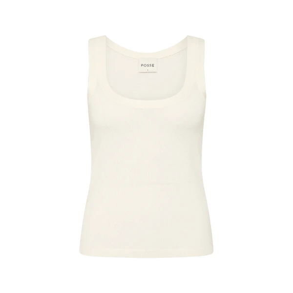 Finley Tank - Cream by Posse the Label ‚Äì luxury tops in Ivory available at Luxury Shoes 