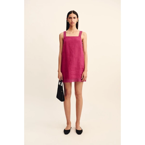 Posse Grace Mini Dress - Dragon Fruit – sustainable Dresses in Pink from Australian designer at Luxury Shoes .