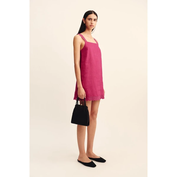 Posse Grace Mini Dress - Dragon Fruit – sustainable Dresses in Pink from Australian designer at Luxury Shoes .