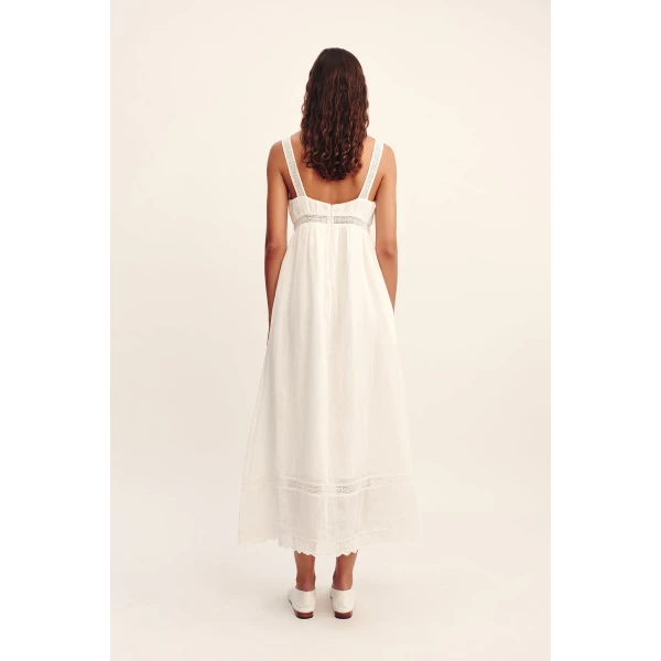 Posse Grace Shift Dress - Vintage White – sustainable Dresses in White from Australian designer at Luxury Shoes .