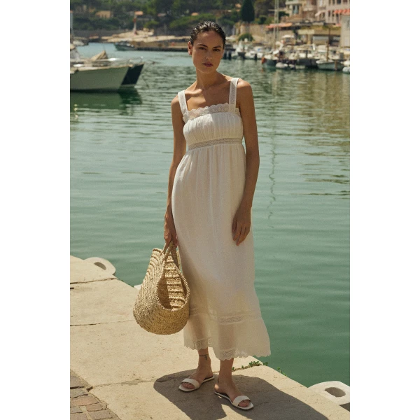 Posse Grace Shift Dress - Vintage White – sustainable Dresses in White from Australian designer at Luxury Shoes .