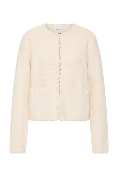 Harlan Jacket - Cream by Posse the Label ‚Äì luxury jackets in Ivory available at Luxury Shoes 