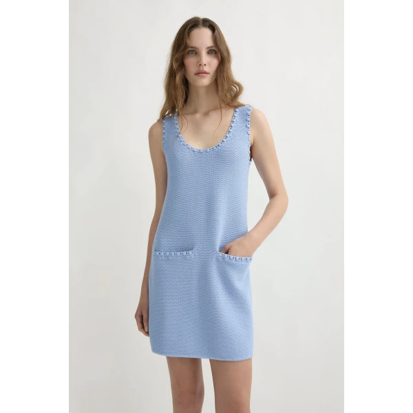 Posse Harlan Mini Dress - Blue – sustainable Dresses in Blue from Australian designer at Luxury Shoes .
