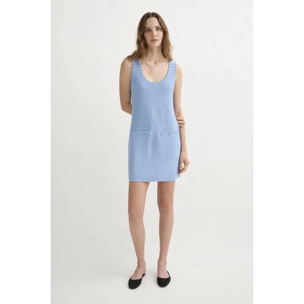 Posse Harlan Mini Dress - Blue – sustainable Dresses in Blue from Australian designer at Luxury Shoes .