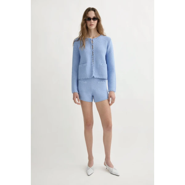 Posse Harlan Short - Blue – sustainable Shorts in Blue from Australian designer at Luxury Shoes .