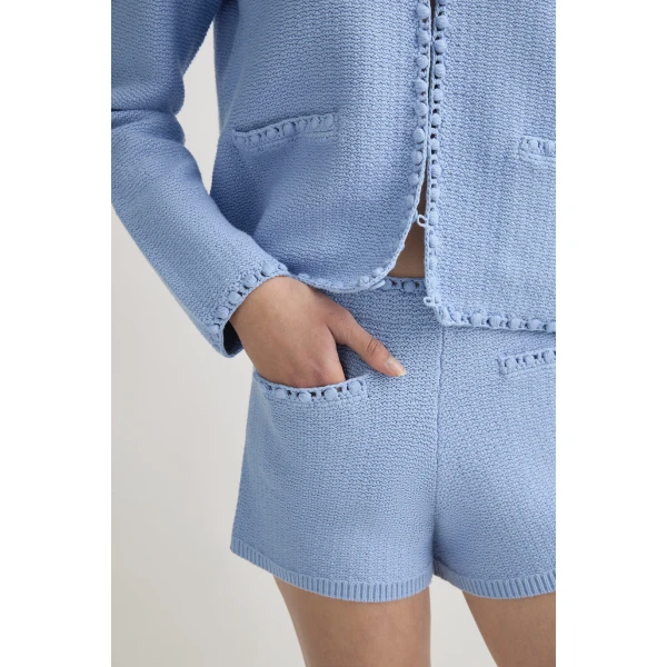 Posse Harlan Short - Blue – sustainable Shorts in Blue from Australian designer at Luxury Shoes .
