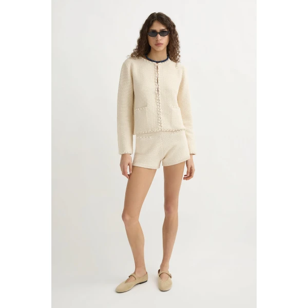 Posse Harlan Short - Cream – sustainable Shorts in Ivory from Australian designer at Luxury Shoes .