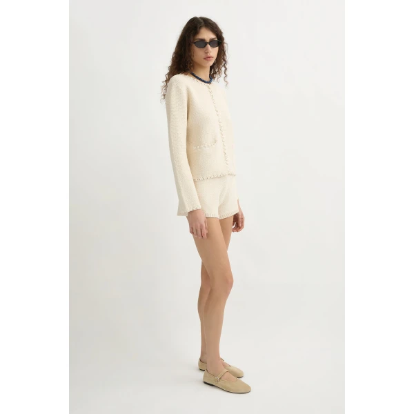 Posse Harlan Short - Cream – sustainable Shorts in Ivory from Australian designer at Luxury Shoes .