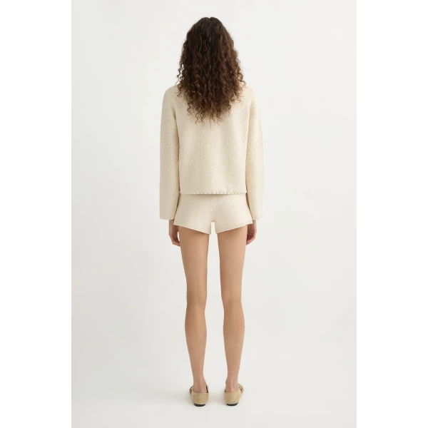 Posse Harlan Short - Cream – sustainable Shorts in Ivory from Australian designer at Luxury Shoes .