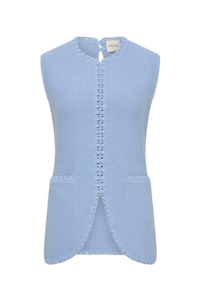 Harlan Vest - Blue by Posse the Label ‚Äì luxury jackets in Blue available at Luxury Shoes 