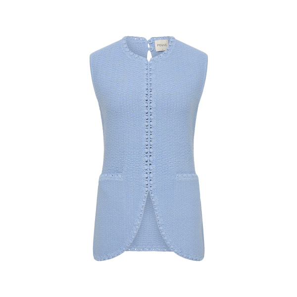 Harlan Vest - Blue by Posse the Label ‚Äì luxury jackets in Blue available at Luxury Shoes 