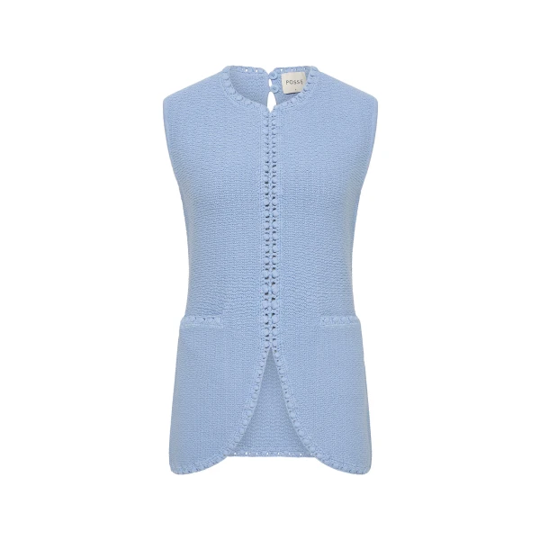 Harlan Vest - Blue by Posse the Label ‚Äì luxury jackets in Blue available at Luxury Shoes 