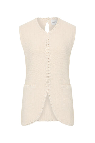 Harlan Vest - Cream by Posse the Label ‚Äì luxury jackets in Ivory available at Luxury Shoes 