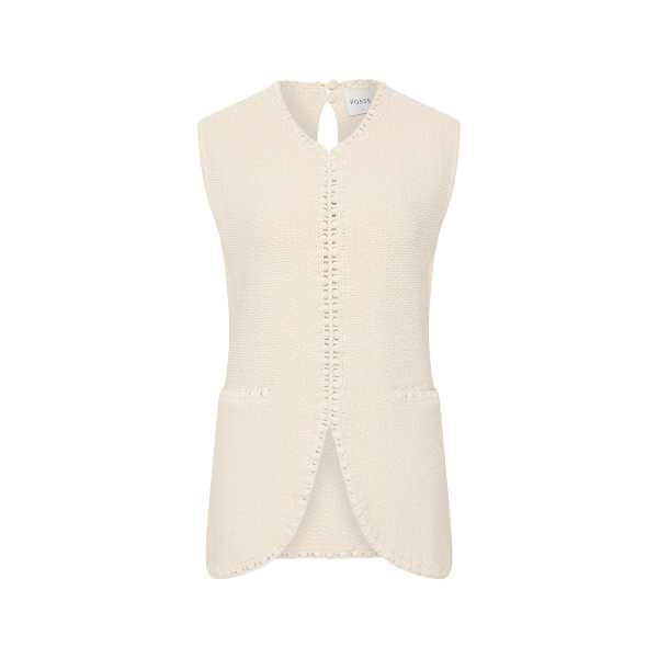 Harlan Vest - Cream by Posse the Label ‚Äì luxury jackets in Ivory available at Luxury Shoes 